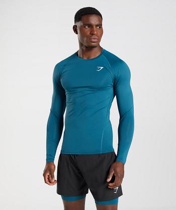 Long Sleeve Gymshark Element Baselayer Hombre Azules | CO 3920ILH